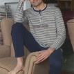 Пижама мужская "Nightwear" Размер: 50 (it), цвет: серый, синий 92991 синий Производитель: Италия Артикул: 92991 инфо 2580r.